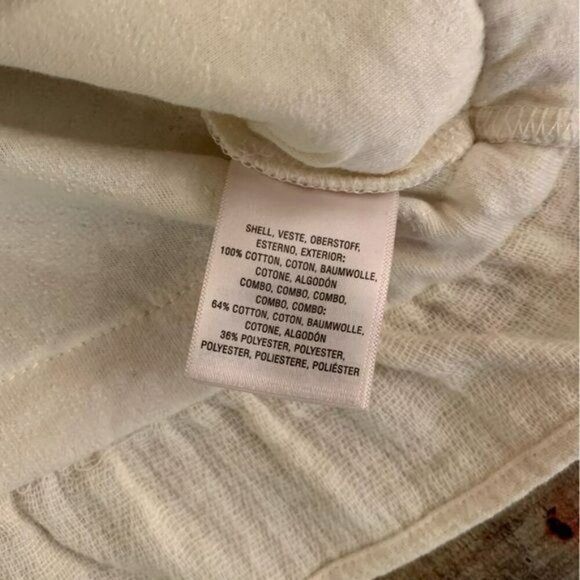 Anthropologie Saturday Sunday cream full zip ruffle bottom top with tie -S - Picture 5 of 8